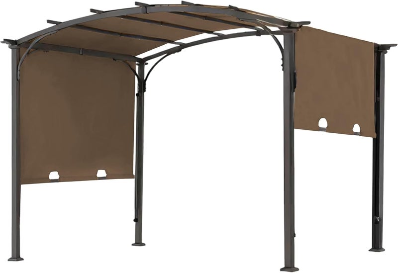 SCOMANAGE 85''x 208'' Universal Doubleton Steel Pergola Replacement Cover for Pergola L-PG080PST, (Brown) - Image 1